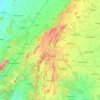 Udaipur topographic map, elevation, relief