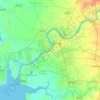 Surat topographic map, relief map, elevations map