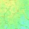 Jessore District topographic map, elevation, relief