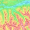 Schladming topographic map, elevation, relief
