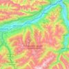 Tux Alps topographic map, elevation, relief