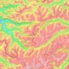 Verwall Alps topographic map, elevation, relief