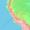 Perú topographic map, relief map, elevations map