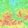Épinal topographic map, relief, elevation