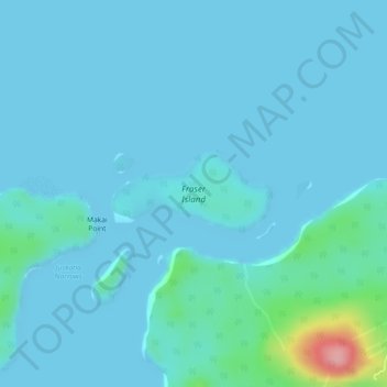 Fraser Island Topographic Map Fraser Island Topographic Map, Elevation, Relief