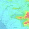 Thalassery topographic map, elevation, relief