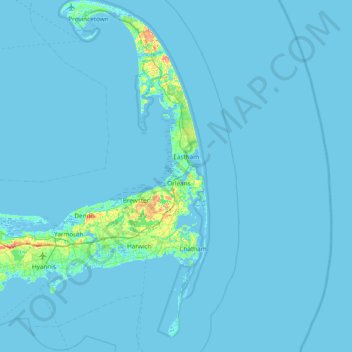 Cape Cod Topographic Map Cape Cod Topographic Map, Elevation, Relief