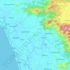 Vadakara topographic map, elevation, relief