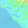 Kannur topographic map, relief map, elevations map