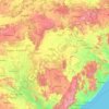 Chhattisgarh topographic map, elevation, relief