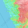 Goa topographic map, elevation, relief