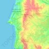 Santiago do Cacém topographic map, relief map, elevations map