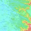 Punalur topographic map, elevation, relief