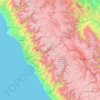 Lima topographic map, relief map, elevations map