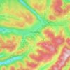 Gérardmer topographic map, relief, elevation