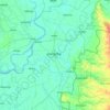 Brahmanbaria District topographic map, elevation, relief