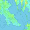 Locmariaquer topographic map, relief, elevation