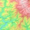 East Sikkim District topographic map, elevation, relief