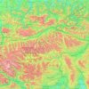 Niedere Tauern topographic map, elevation, relief