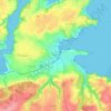 Paimpol topographic map, relief, elevation