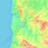 Odemira topographic map, relief map, elevations map