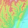 Kamjong topographic map, elevation, relief