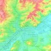 Nottingham topographic map, elevation, relief