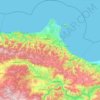Sinop topographic map, elevation, relief