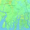 South 24 Parganas topographic map, elevation, relief