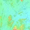 Khariar topographic map, elevation, relief