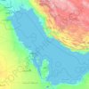 Persian Gulf topographic map, elevation, relief