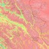 Ladakh Range topographic map, elevation, relief