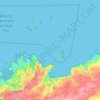 Perros-Guirec topographic map, relief, elevation
