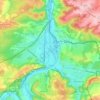 Givet topographic map, relief, elevation