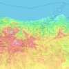 Cantabria topographic map, elevation, relief