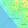 Thiruvananthapuram topographic map, relief map, elevations map