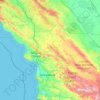 San Luis Obispo County topographic map, elevation, relief