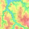 Morlaix topographic map, relief, elevation