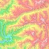 Kishtwar National Park topographic map, elevation, relief
