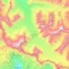 Gangotri Glacier topographic map, elevation, relief